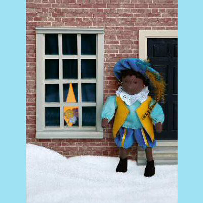 Zwarte Piet (fuchsia roze/paars) pakket